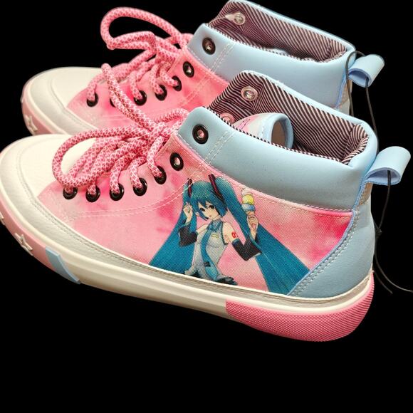 Hatsune Miku Ground Up Women's Sneakers Size 6 High Top Casual Shoes RARE NWT - Picture 6 of 11